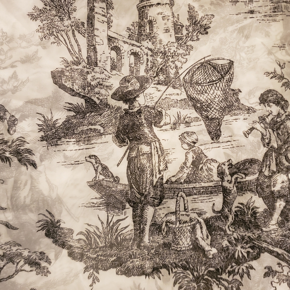 [[[SOLD]]]~~~      Wavery Toile Sheers (2)